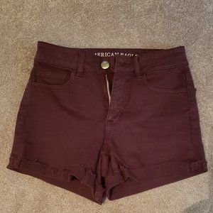 American Eagle Maroon Size 0 shorts super stretch